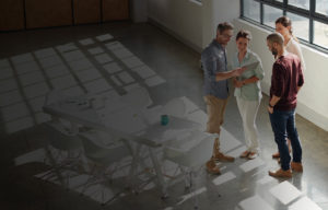 Team gathered in meeting